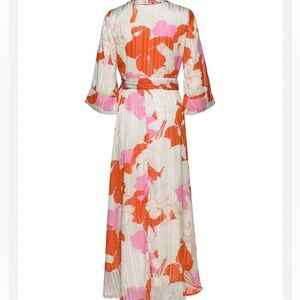 Ilse Jacobsen Green Lily Maxi Wrap Boho Dress Size L New Without Tag